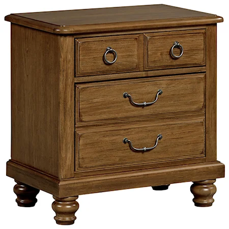 Transitional Night Stand - 2 Drawers